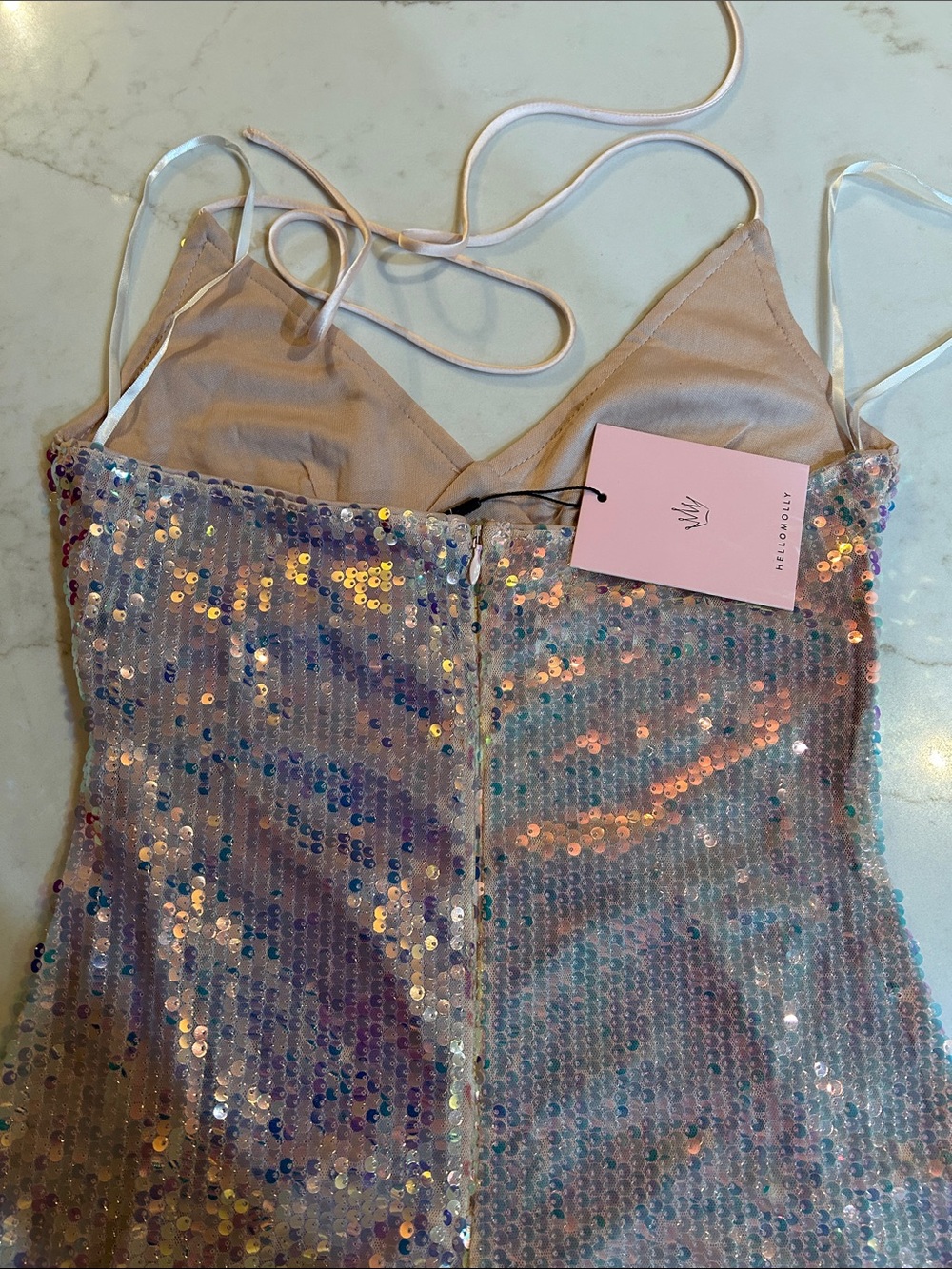 Hello Molly Iridescent Sequin Mini Dress - Picture 2 of 4